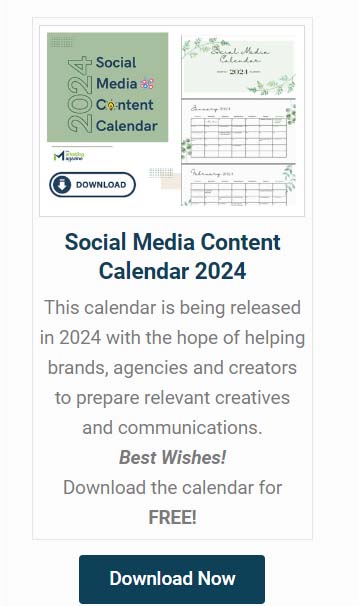 Social Media content Calender 2024